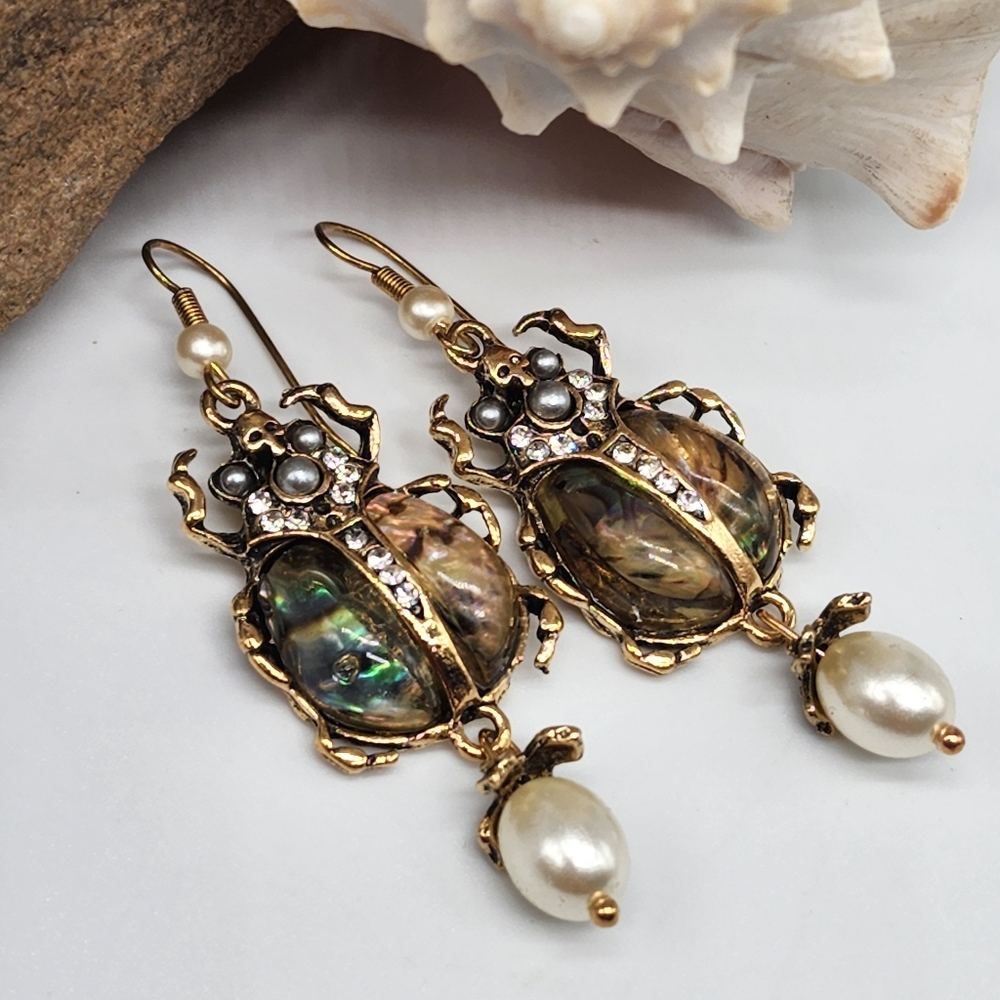 Antique Gold Insects Earrings